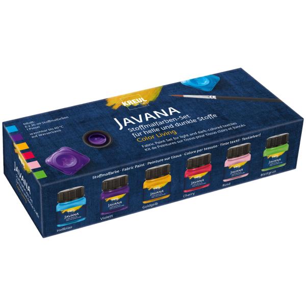 Textilfarbe JAVANA, Color Living Set, 6 x 20 ml KREUL 90597 (4000798126902)