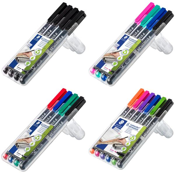 Lumocolor Permanent-Marker 318F, 4er Etui STAEDTLER 318 WP4-1 (4007817085370)