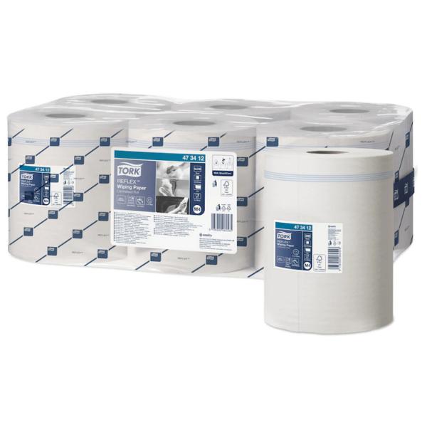 TORK Reflex Mehrzweck-Putzrolle, 1-lagig, weiß, 113, 9 m tork 473412 (3133200062558)