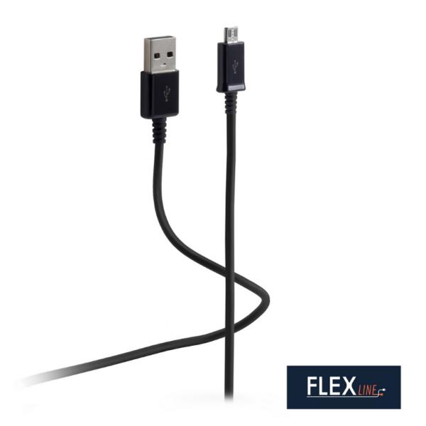 USB-Anschlusskabel, USB-A - USB-B, schwarz, 1, 0 m FLEXLINE FL31-72025 (4250696655497)