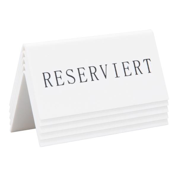 Tischaufsteller GERESERVEERD, 5er Set Securit TN-RES-NL-WT (8718226498298)