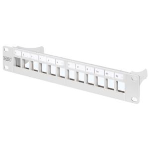 10' Modular Patch Panel, 12 Ports, lichtgrau DIGITUS DN-91419 (4016032455561)