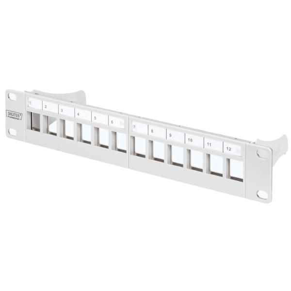 10' Modular Patch Panel, 12 Ports, lichtgrau DIGITUS DN-91419 (4016032455561)