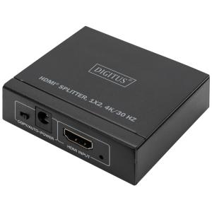 4K HDMI Splitter, 1x2, 4K / 30 Hz, schwarz DIGITUS DS-45340 (4016032483656)