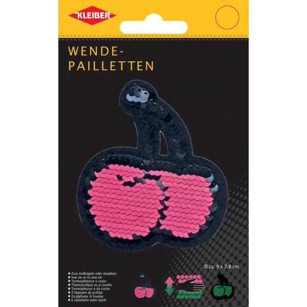 Wendepailletten Kirschen, pink-blau KLEIBER LM-9906B (4009456990626)