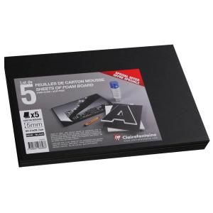 Foam Board, 297 x 420 mm (A3), 3 mm, schwarz Clairefontaine 193647C (3329681936475)