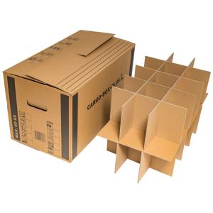 Gläserkarton, aus Wellpappe, braun SMARTBOXPRO 322405505 (4250414136437)