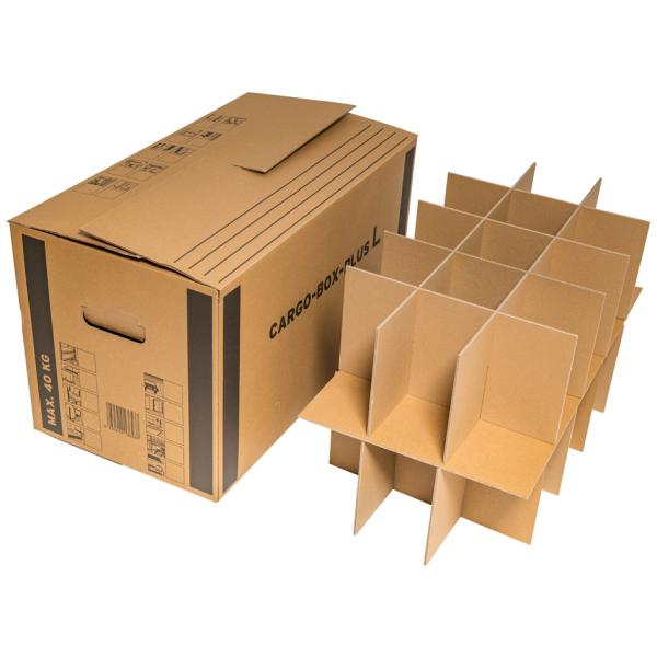 Gläserkarton, aus Wellpappe, braun SMARTBOXPRO 322405505 (4250414136437)