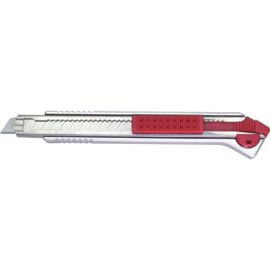 A-1000RP, Aluminium-Gehäuse, 9 mm, silber/ rot NT Cutter h1310591 (4904011010231)