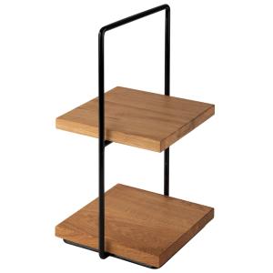 Etagere PERFECTO SMALL, 2-stufig, eiche, Höhe: 405 mm APS 33300 (4004133333000)