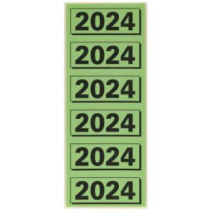 Inhaltsschild '2024', grün, Maße: (B)57 x (H)25 mm ELBA 400181371 (4006144067387)