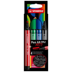 Fasermaler Pen 68 MAX, 4er Kartonetui ARTY STABILO 768/04-21 (4006381589994)