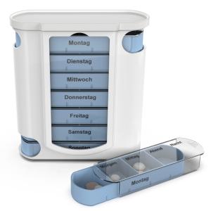 Medikamentendosierer, für 7 Tage, 4 Fächer, blau/ weiß HARO 10074 (4062191100743)