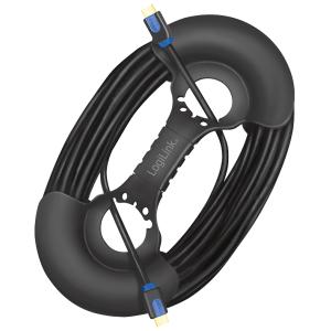 Kabelaufroller, für 2 - 20 m Kabel, schwarz LogiLink KAB0068 (4052792051346)
