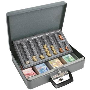 Geldzählkassette Maxi, grau, aus Stahlblech WEDO 149 100812 (4003801794525)