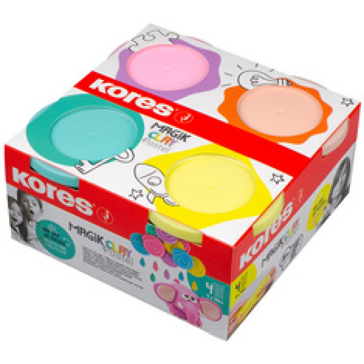 Spielknete 'Magic Clay Pastel', farbig sortiert Kores KM34242 (9023800342423)
