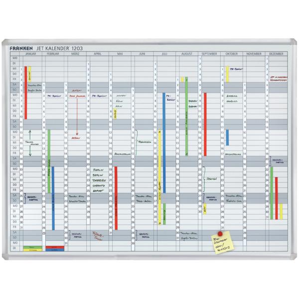 Datumstreifen für Planungstafel JK1203, weiß FRANKEN DS1203A (4016946079716)