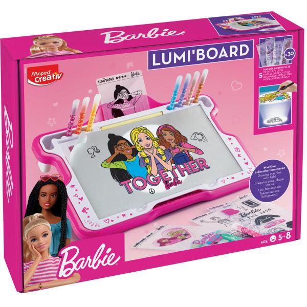 Creativ LED-Leuchttisch/ Zeichentisch LUMI BOARD Barbie Maped 907061 (3154149070619)