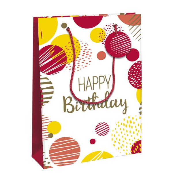 Geschenktüte 'Happy Birthday rosa', mittel Clairefontaine 32484-2C (5033601013020)