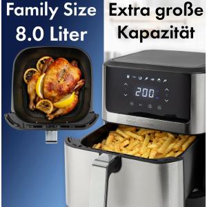 Heißluft-Fritteuse PC-FR 1269 H, 8 Liter, schwarz PROFI COOK 501269 (4006160012699)
