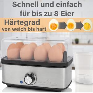 Eierkocher PC-EK 1275, schwarz / silber, 400 Watt PROFI COOK 501275 (4006160112757)