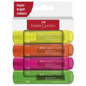 FABER-CASTELL Textmarker TEXTLINER 1546, 4er Kartonetui Faber-Castell 254644 (4005402546442)