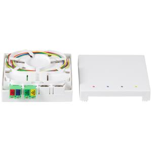 LogiLink FTTH Spleißbox, 2x LCD/ APC, 50 m Verlegekabel, weiß FB4LC50 (4052792071696)