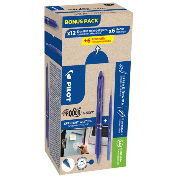 Tintenroller FRIXION BALL CLICKER 07, BONUS PACK PILOT 435846 (3131910435846)
