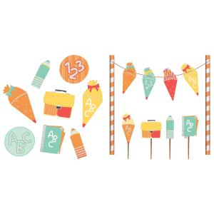 Partygirlande 'Einschulung', mit Glitzereffekt, 3, 0 m ROTH 679510 (4028279507026)