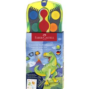 FABER-CASTELL Deckfarbkasten CONNECTOR Dino, 12 Farben Faber-Castell 125013 (4005401250135)
