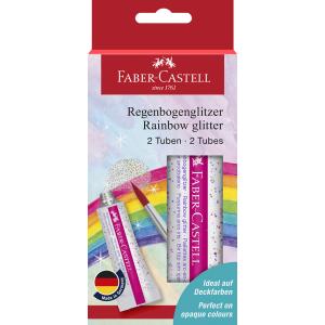 FABER-CASTELL Glitzer-Gel Regenbogen, 2 Tuben a 12 ml Faber-Castell 125089 (4005401250890)
