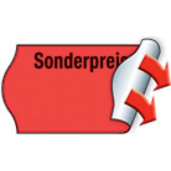 Preisauszeichner-Etiketten 1-zeilig 22x12 mm permanent haftend fluor rot METO 30013399 (4059732692027)