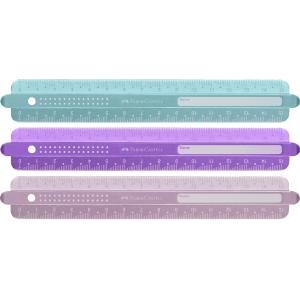 FABER-CASTELL Lineal SPARKLE, 150 mm, farbig sortiert Faber-Castell 172015 (4005401720157)