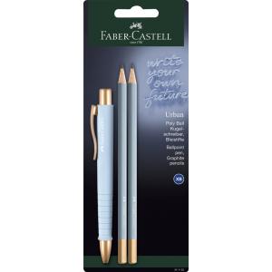 FABER-CASTELL Schreibgeräte-Set POLY BALL URBAN, hellblau Faber-Castell 241122 (4005402411221)