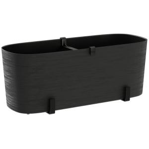 Blumenkasten-Set 'Paros', inkl. Halter, black tera 38716050238 (8051560185043)