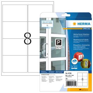 Wetterfeste Etiketten aus Spezialpapier, 210 x 297 mm HERMA 10798 (4008705107983)
