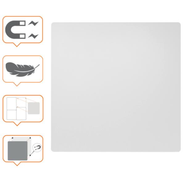 Nobo Whiteboard 45,0 X 45,0 Cm Weiß Stahl 1915655 (5028252639262)