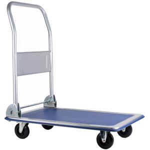 Stahl-Plattformwagen, Tragkraft: 150 kg, schwarz/ blau pavo 8037421 (8717448037421)