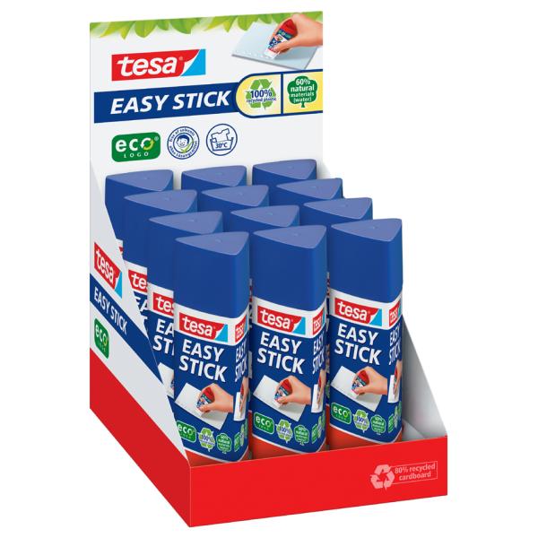 ecoLogo Easy Stick Klebestift, 25 g, Thekendisplay tesa 57030-00200-03 (4042448073785)