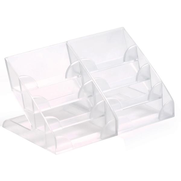 Visitenkarten-Aufsteller, Hartplastik, mit 4 Fächern DURABLE 2439-19 (4005546213668)