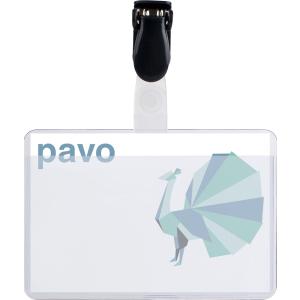 Namensschild, mit Clip, 60 x 90 mm, transparent pavo 8007745 (8717448007745)