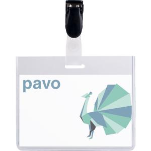 Namensschild, oben geschlossen, mit Clip, 60 x 90 mm pavo 8009220 (8717448009220)
