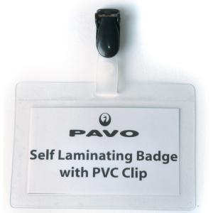 Laminier-Namensschild, mit Clip, 54 x 90 mm pavo 8009244 (8717448009244)