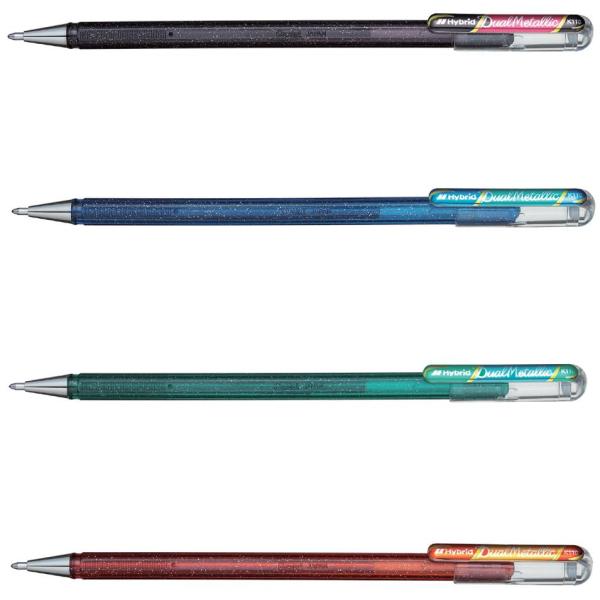 Hybrid Gel-Tintenroller 'Dual Pen', silber Pentel K110-DZX (0884851024619)
