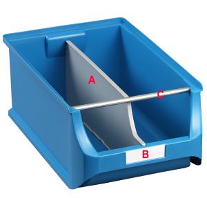 Trennsteg für Sichtlagerkasten ProfiPlus 5, längs allit 455543 (4005187555431)