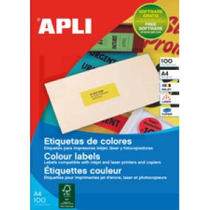 Adress-Etiketten, 70 x 35 mm, neon orange APLI 100765 (3270241007657)