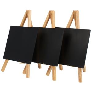 Tisch-Kreidetafel MINI mit Staffelei, schwarz Securit MNI-BL-KR (8718226495006)