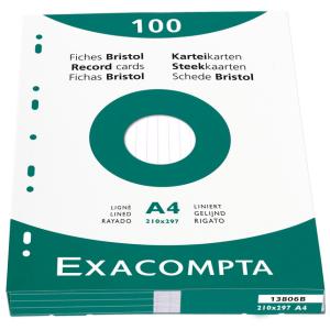 Karteikarten, DIN A4, blanko, rosa EXACOMPTA 13336E (3130630133360)