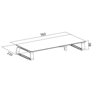 Monitorständer, Stahl/ Glas, weißes Gestell LogiLink BP0027 (4052792042740)