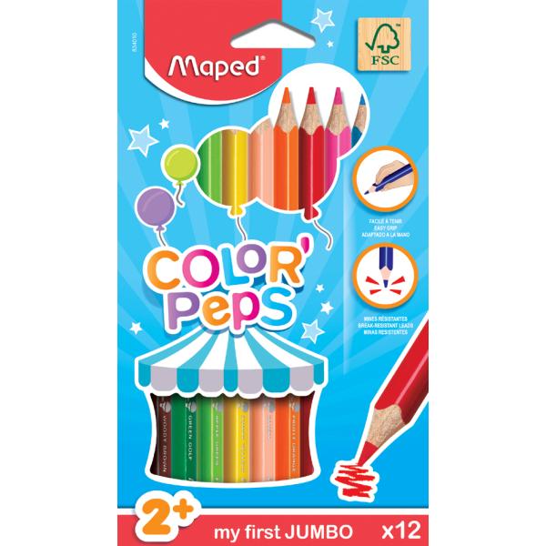 my first Dreikant-Buntstift COLOR'PEPS JUMBO, 18er Etui Maped 834012FC (3154148340126)